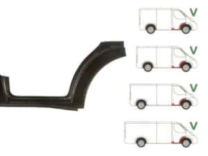 Prag Ford Transit (V184/5) 05.2000-04.2006 sub Usa Fata Dreapta , 1/3 segment aripa fata interior si 1/3 stalp, prag din metal — miniatura 2