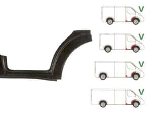 Prag Ford Transit (V184/5) 05.2000-04.2006 sub Usa Fata Dreapta , 1/3 segment aripa fata interior si 1/3 stalp, prag din metal — miniatura 3