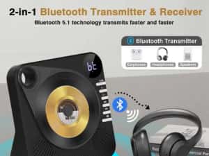 Import Amazon - CD Player Portabil MP3 - bluetooth - difuzor incorporat - nou! — miniatura 8