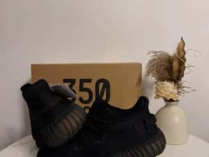 Tenesi/Papuci Yeezy Boost 350 Full Black — miniatura 10