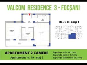 Apartament 2 camere-Mobilat-Utilat-S=61 mp -et 1/5 — miniatura 4