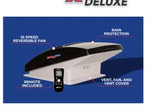 Trapa MaxxFan Deluxe cu ventilator 12V pt rulota, autorulota, camper — miniatura 3