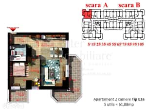 Apartament  2 camere Copou , 62 metri, etaj 5 Cod:162254 — miniatura 4