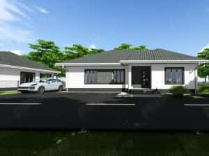 Tautii Magheraus (zona str. 4) - PROIECT NOU - case pe parter, s.c.=150 mp, teren 500 mp