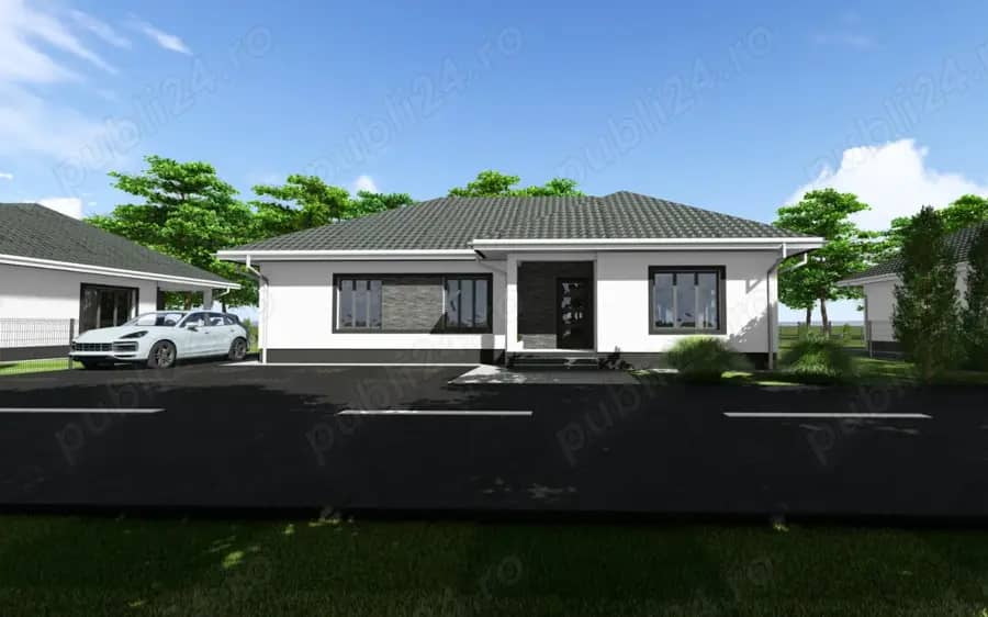 Tautii Magheraus (zona str. 4) - PROIECT NOU - case pe parter, s.c.=150 mp, teren 500 mp — fotografie 1 din 10
