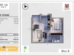 Apartament de vanzare tip studio, zona Metro Berceni — miniatura 6