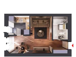 HILS Titanium faza 2 Garsoniera tip 1A — miniatura 2