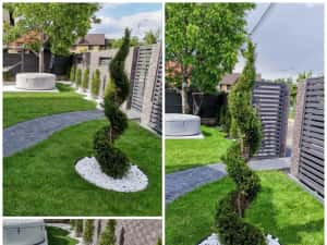 Piatra decorativa marmura thasos rotunjita amenajare gradina peisagist — miniatura 3