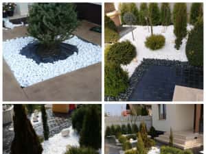 Piatra decorativa marmura thasos rotunjita amenajare gradina peisagist — miniatura 4