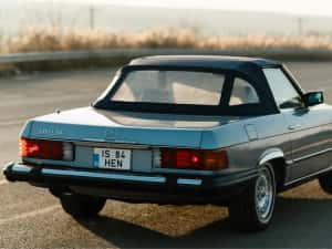Mercedes SL380 R107 w107 impecabil ca nou Roadster 1983 cabrio atestat vehicul istoric — miniatura 3