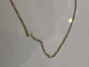 Lanț aur galben-alb 14k nou.Greutate:3,85g, Lungime:45cm, Grosime:3mm — miniatura 10