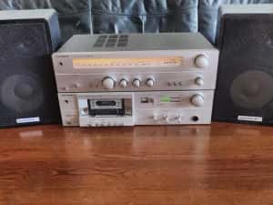 Vand Telefunken receiver RR100+ cass.deck RC-100 + boxe QUADRAL SM90III.