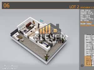 Apartament 3 Camere cu terasa de 67 mp și Comision 0%, Pallady