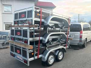 Remorca Dublu ax,750 Kg/Categ, B ! CIV RAR, Roata sust.+ Numar: GRATIS — miniatura 8