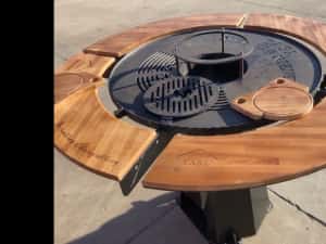 Grătar hexagonal plită rotundă diametru 920 mm gratarean.com — miniatura 2