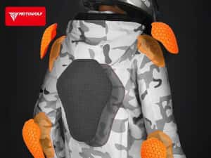 Geaca moto impermeabila protectii umeri coate spate certificate CE — miniatura 4