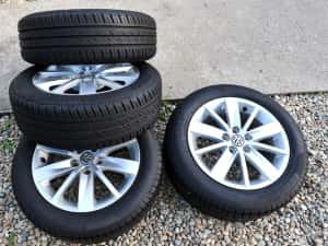 Roti/Jante 5x100 Vw Polo anvelope vara 185 60 15 — miniatura 4