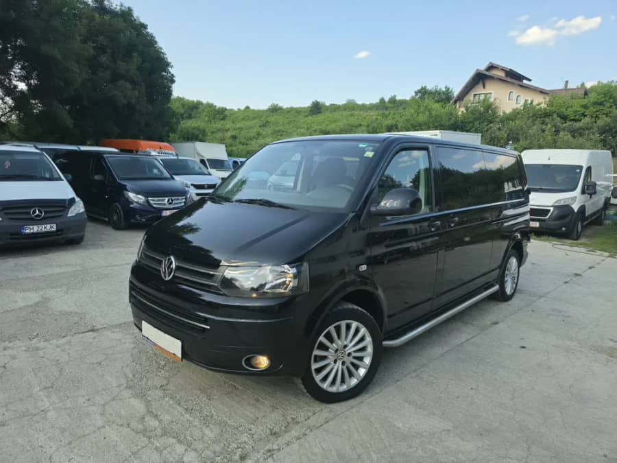 Volkswagen Transporter T5 FACELIFT LONG 2Xculisante 2.0TDI 180CP 5locuri 2011 EURO5 RATE / GARANTIE — fotografie 1 din 10