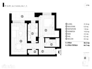 ULTIMELE APARTAMENTE 2 CAMERE – ANTRACIT X COANDĂ — miniatura 6