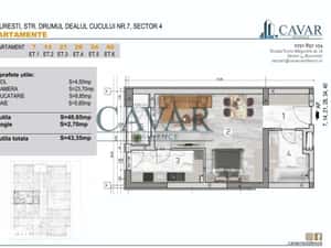 Garsoniera dubla 43 mp Proiect Finalizat — miniatura 4