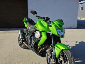 Kawasaki Z750 cu ABS, evacuare STORM, șa custom — miniatura 9