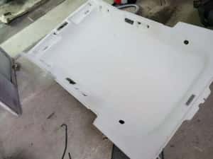 MATERIAL plafon auto , fete de usi AUTO,tapiterie stofa GRI/NEGRU/CREM — miniatura 3