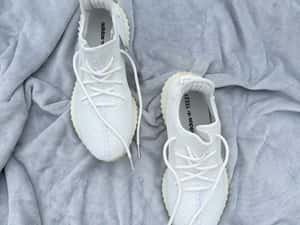 Pantofi Sport Adidas Yeezy 350 Boost Cream White -100% originali — miniatura 8