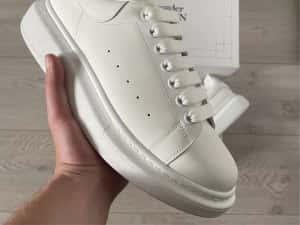 Adidasi Alexander Mcqueen albi full piele — miniatura 2