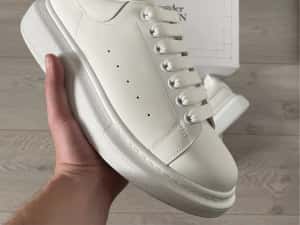 Adidasi Alexander Mcqueen albi full piele — miniatura 6