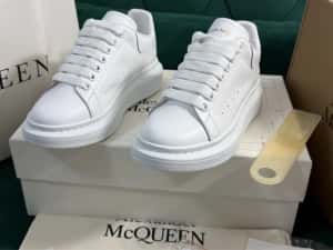 Adidasi Alexander Mcqueen albi full piele — miniatura 8