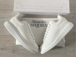 Adidasi Alexander Mcqueen albi full piele — miniatura 9