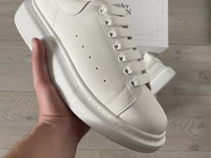 Adidasi Alexander Mcqueen albi full piele — miniatura 10