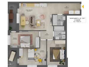 Apartament 4 camere -Bloc Nou Finalizat - Direct Dezvoltator — miniatura 2