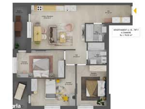 Apartament 4 camere -Bloc Nou Finalizat - Direct Dezvoltator — miniatura 5