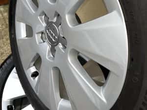 Jante Audi din aliaj 18 inch +Anvelope de vara Michelin — miniatura 4