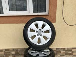 Jante Audi din aliaj 18 inch +Anvelope de vara Michelin — miniatura 7