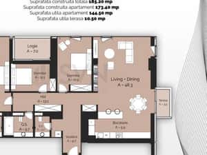 Apartament 4 camere l High End l Padurea Baneasa l Cortina — miniatura 3