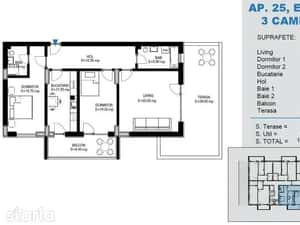 3 Camere cu Terasa, langa metrou, 0% comision, DEZVOLTATOR — miniatura 5