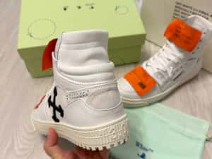 Adidasi OFF WHITE Court 3.0 - High White SNEAKERS Premium din Piele Full Box NOI — miniatura 4