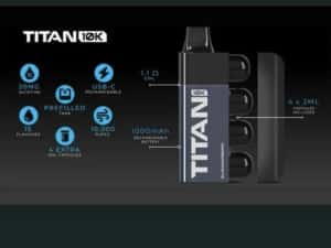 Vape 10.000 Puffs Titan Reincarcabil 4 Capsule — miniatura 5