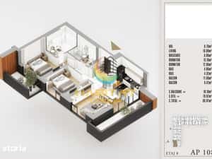 Pallady 3 camere decomandat 89 mp ACTE GATA DE MUTARE — miniatura 4