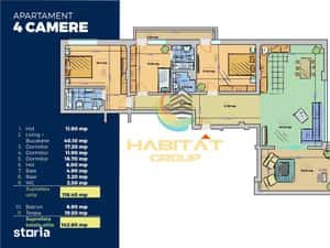 4 camere tip Penthouse 143 mp bloc nou langa Stb — miniatura 4
