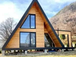 Vand casa modulara tip modern A pe structura metalica sau lemn 8x8m — miniatura 5
