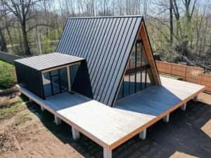 Vand casa modulara tip modern A pe structura metalica sau lemn 8x8m — miniatura 10