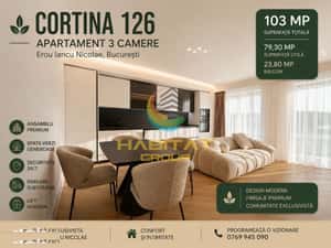 Vânzare Apartament 3 camere| Cortina 126 PIPERA  | Erou Iancu Nicolae