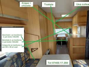 Rulota Germană Knaus  - 5Persoane  - 920Kg - Fără Infiltrații,  foarte ingrijită, propietar, inmatriculată — miniatura 4