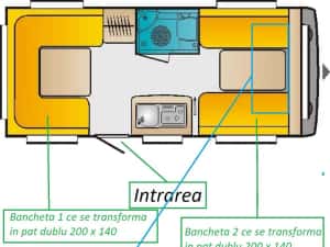 Rulota Germană Knaus  - 5Persoane  - 920Kg - Fără Infiltrații,  foarte ingrijită, propietar, inmatriculată — miniatura 9