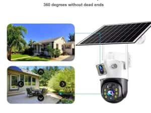 Camera de supraveghere dubla, Solara 4K HD 8MP WiFi Senzor de Miscare — miniatura 6