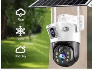 Camera de supraveghere dubla, Solara 4K HD 8MP WiFi Senzor de Miscare — miniatura 8