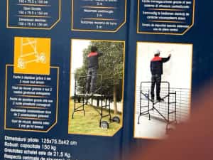 SCHELA din metal pliabila cu 2 roti NOUĂ - 490 Lei — miniatura 4